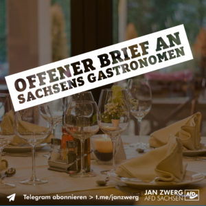 Offener Brief an Sachsens Gastronomen